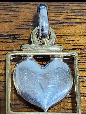 Sergio Bustamante Vintage Mexican Modernist Sterling Silver Heart Pendant
